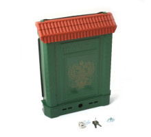 Ящик почтовый ПРЕМИУМ с металлическим замком (зеленый, с орлом)